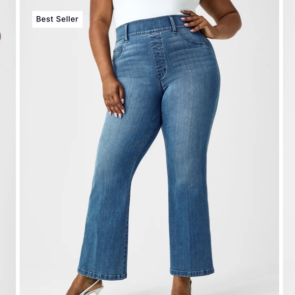 NEW! SPANX Kick Flare Jeans VINTAGE INDIGO SIZE XLARGE 20541R 1014 - Picture 4 of 10